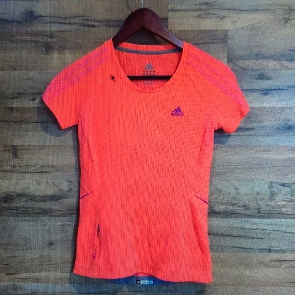 Adidas Women's Bright Orange Short Sleeve Tee